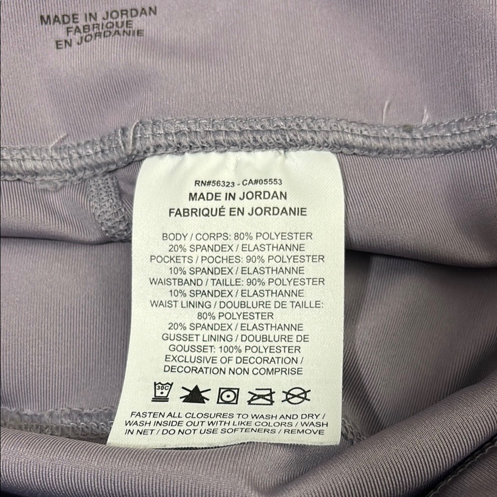 Nike Dri Fit Retro Logo Athletic Leggings Purple 7/8 Length - Picture 9 of 11